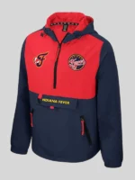 Indiana Fever Stadium Essentials Navy and Red Quarter-Zip Jacket