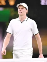 Jannik Sinner Wimbledon Tennis Championships Polo White Shirt