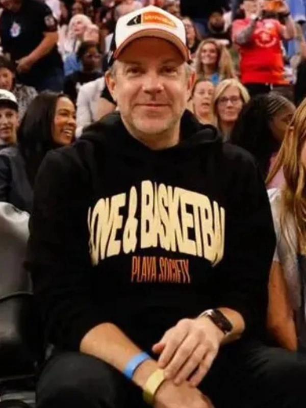 Jason Sudeikis WNBA All Star Game 2026 Playa Society Black Hoodie Jason Sudeikis WNBA All Star Game 2026 Playa Society Black Hoodie