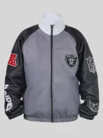 Jeff Hamilton Raiders Vegan Leather Track Jacket