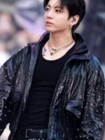 Jungkook Custom Balenciaga Arirang Paris Tour Studded Black Jacket