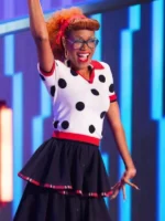 Keke Palmer Password S03 Polka Dot Polo Shirt White