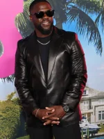 Kevin Hart 72 Hours Premiere Black Leather Blazer