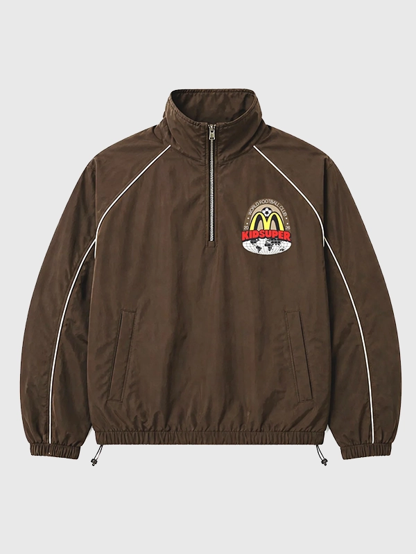 Kidsuper x Mcdonals 2026 World Football Club Brown Track Jacket Kidsuper x Mcdonals 2026 World Football Club Brown Track Jacket