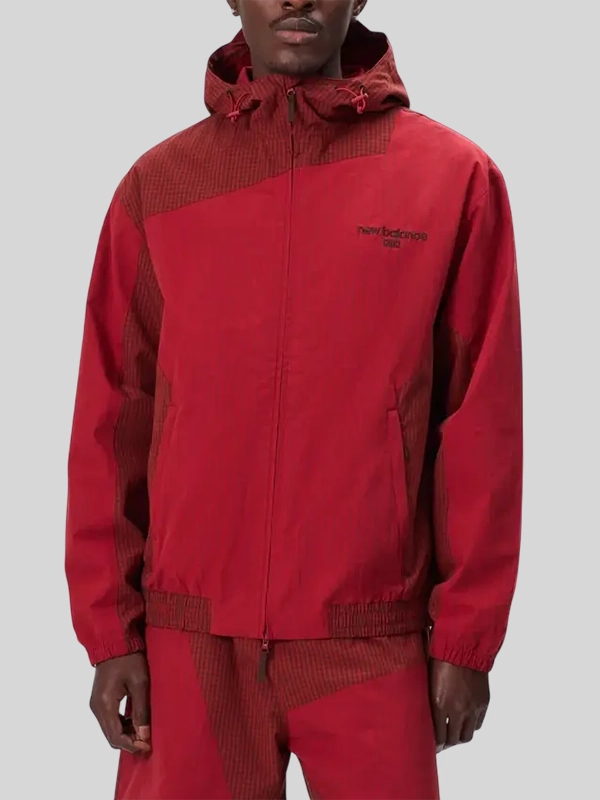 Buy Kith x New Balance Poplin Mix Madison V Jacket Red