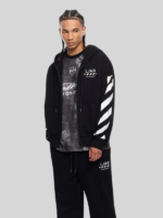 L-AB Core Diagonal Black Hoodie