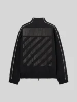 L-AB Diagonal Black Track Jacket