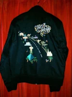 Las Vegas Black Bomber Zipper Jacket