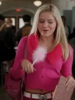 Lexi Minetree TV Series Elle 2026 Elle Woods Pink Faux Fur Collar Cardigan