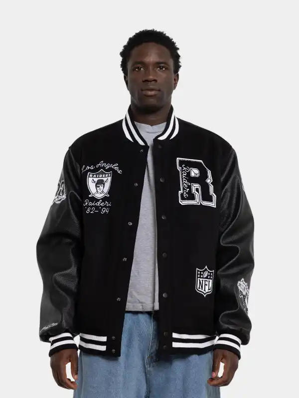 Los Angeles Raiders World Champs Varsity Jacket Los Angeles Raiders World Champs Varsity Jacket