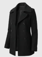 Maria Sten Black Wool Trench Coat from Neagley 2026