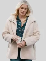 Marshals S01 Ellyn Jameson Beige Faux Shearling Jacket