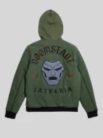 Marvel Doctor Doom Army Green Hooded Jacket