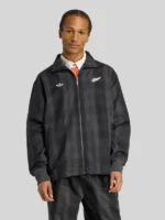 Men’s Firebird Plaid Adidas Black Track Jacket​