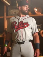 Men's Philadelphia Phillies Kyle Schwarber Nike Gray 2026 Field of Dreams Stadium Jersey