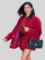 Monica Barbaro 2026 Attends ONE NIGHT ONLY Photocall in New York City Jacket