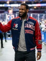 NBA Philadelphia 76ers LeBron James Custom Varsity Letterman Jacket