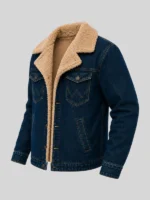 Natalie Alyn Lind Blue Denim Sherpa Jacket