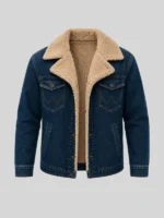 Natalie Alyn Lind Jacket Blue Denim Sherpa