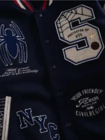 Navy Butter Protector Of NYC Letterman Jacket