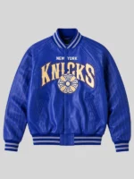 New York Knicks Chrome Hearts Blue Varsity Jacket