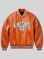 New York Knicks Chrome Hearts Orange Varsity Jacket