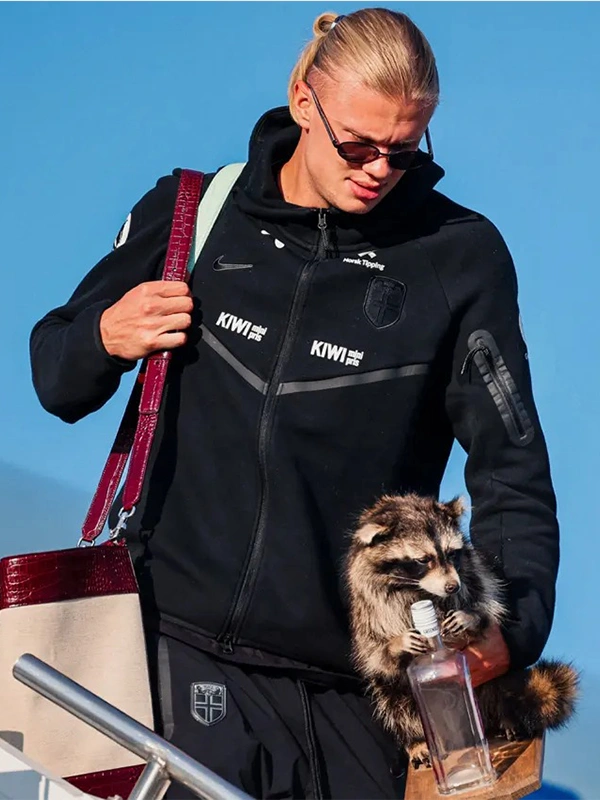 Nike Erling Haaland Norway Black Fleece Track Jacket Nike Erling Haaland Norway Black Fleece Track Jacket