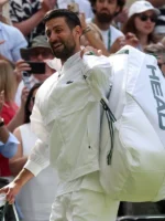 Novak Djokovic 2026 Wimbledon Championships White Lacoste Jacket