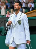 Novak Djokovic Wimbledon White Lacoste Blazer