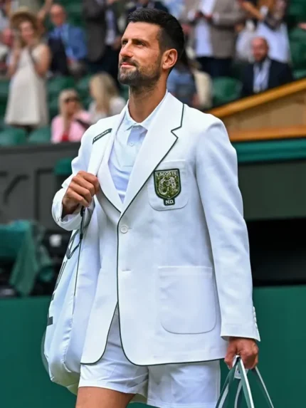 Novak Djokovic Wimbledon White Lacoste Blazer