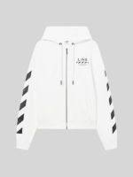 OFF-WHITE 2026 L-AB Core Diagonal Zip-Up Hoodie