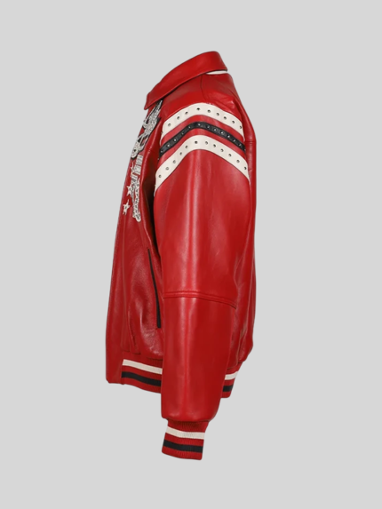 Pelle Pelle Encrusted Red Leather Jacket