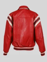 Pelle Pelle Encrusted Red Leather Varsity Jacket