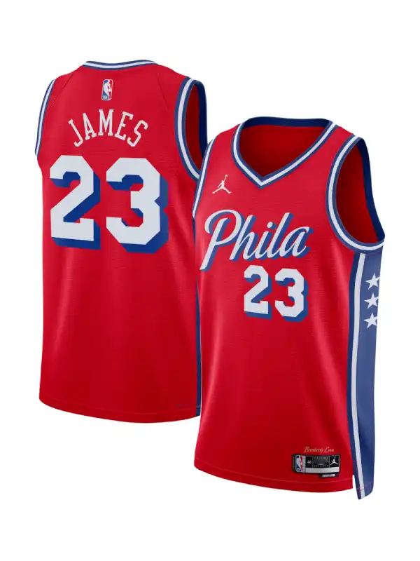 Philadelphia 76ers LeBron James Jordan Jersey Red Philadelphia 76ers LeBron James Jordan Jersey Red