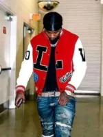 Pop Smoke Dreaming Red Varsity Jacket