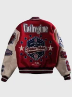 Protector Of NYC Red and Sand Varsity Jacket