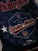 Protector Of NYC Wool Letterman Jacket Navy Butter