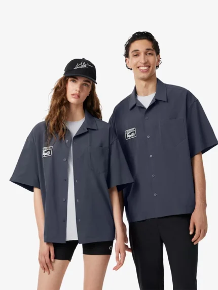 Relaxed Fit Poplin Button Up Shirt Lacoste x Alpine 2026
