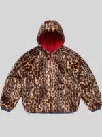 Reversible Faux Fur Hooded Red Jacket