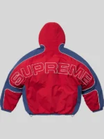 SS25 Faux Fur Reversible Hooded Track Jacket Red