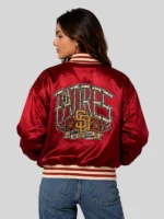 Satin Bomber Red SD Padres Jacket 2026