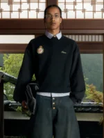 Shinzo Aged Black Crewneck Sweatshirt