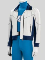 Shop Pedro Pascal Movie Avengers Doomsday Reed Richards Mr Fantastic Cosplay White Bomber Leather Jacket