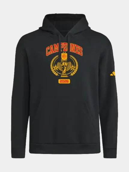 Spain National Team adidas 2026 FIFA World Cup Champions Trophy Hoodie - Black
