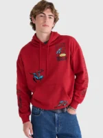 Spider Man Marvel Aeropostale Comic Red Boxy Pullover Hoodie 2026