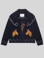 The Great Horse Lodge Navy Blue Cardigan Sweater