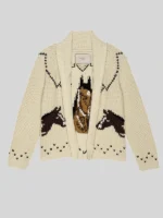 The Great Horse Sailboat Lodge Cream Cardigan Sweater