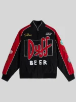 The Simpsons x Shoe Palace Duff Man Racing Black and Red Jacket