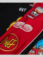 The Simpsons x Shoe Palace Duff Man Red Racing Jacket