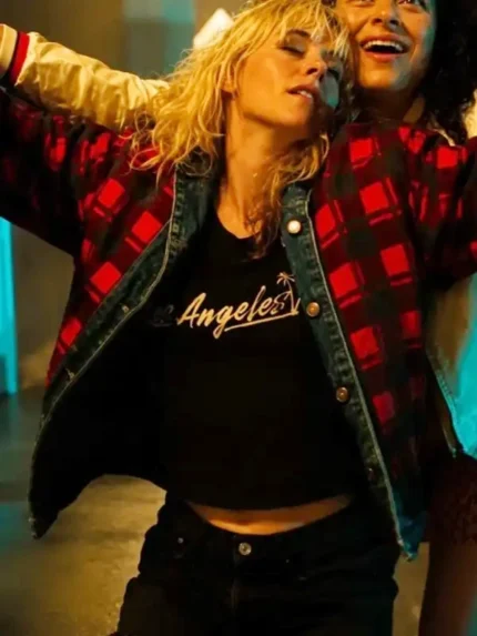 The Wrong Girls 2026 Frankie Kristen Stewart Reversible Plaid Denim Jacket